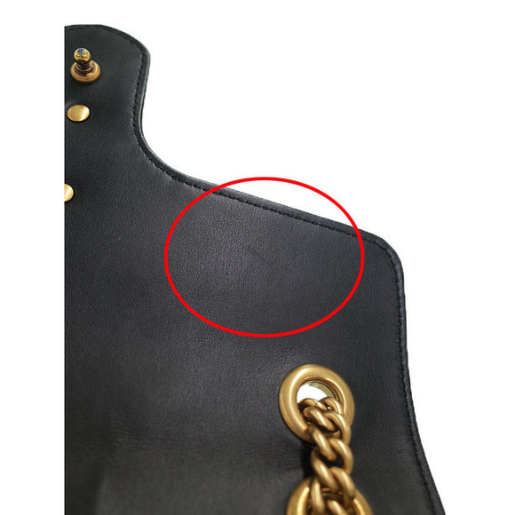 Gucci GG Marmont Small Shoulder Bag Chain Black - Picture 4 of 9